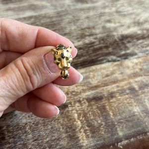 14k gold panther ring